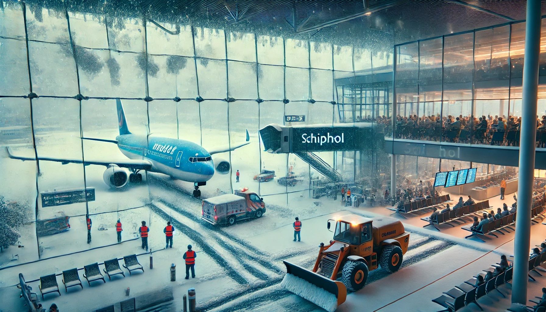 スキポール空港、降雪の影響でフライトの遅延やキャンセルに警告