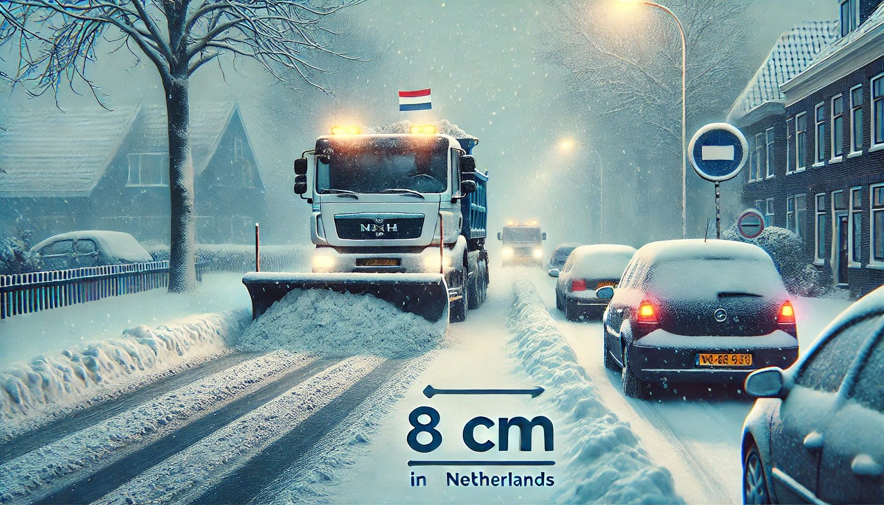 最大8cmの積雪が予想されるオランダ、道路凍結の警報発令