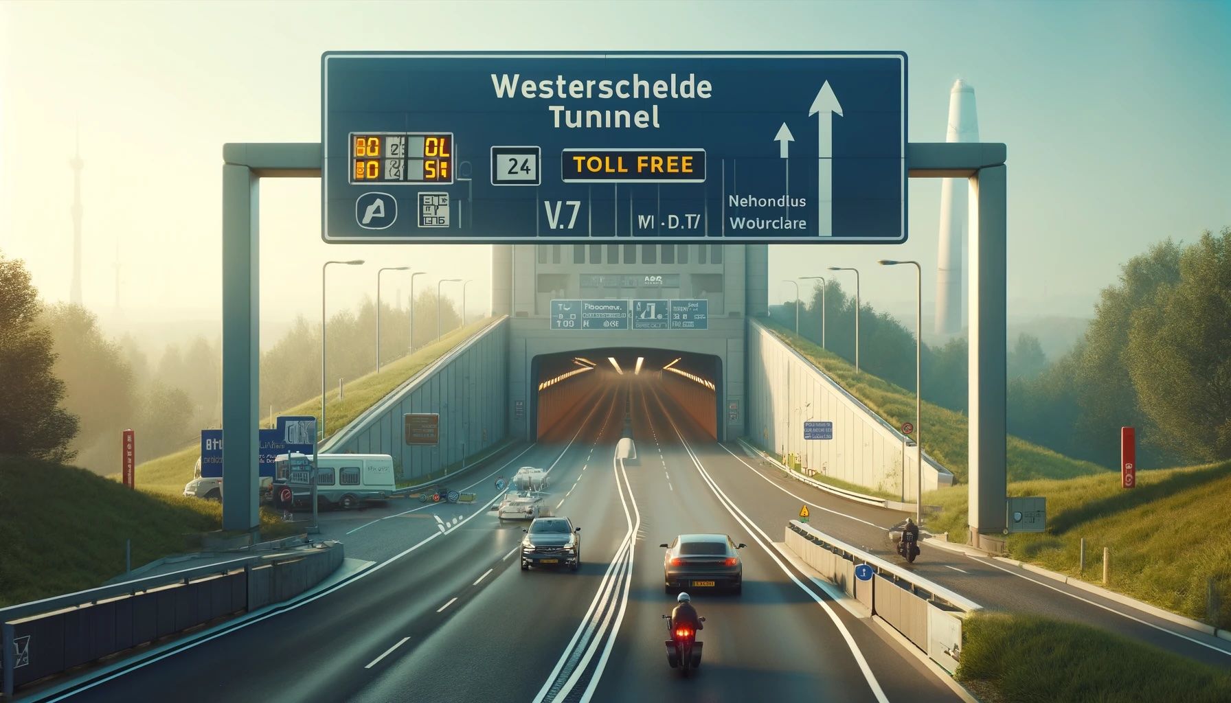 西オランダのウェステルスヘルデトンネル、8年早く一般車両の通行料を廃止
